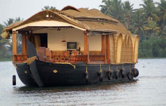 Blue Green Houseboat